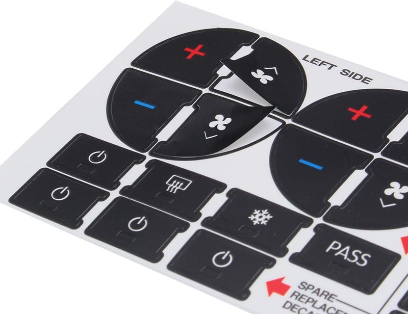 TRADERPLUS 3 Pack Replacement AC Dash Button Sticker Repair Kit Fit - Image 4